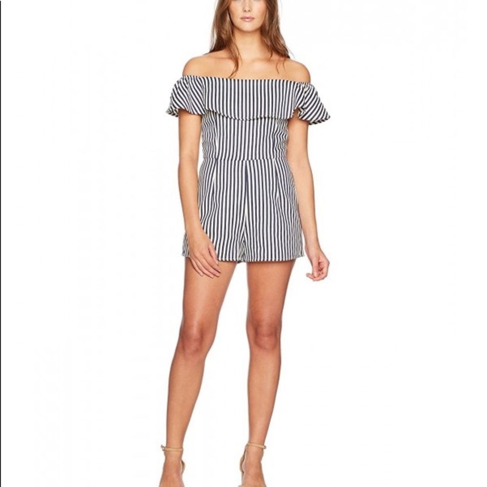NWOT Navy Stripe Romper